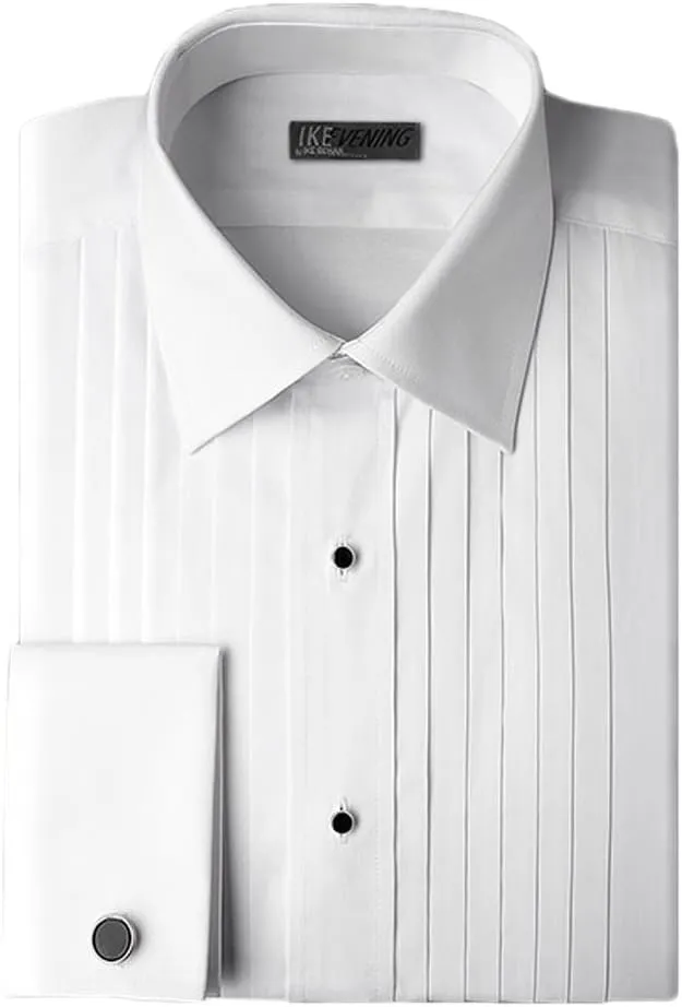 100% Woven Cotton Tuxedo Shirt with French Cuffs