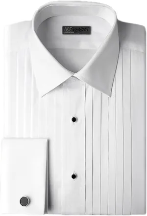 100% Woven Cotton Tuxedo Shirt with French Cuffs