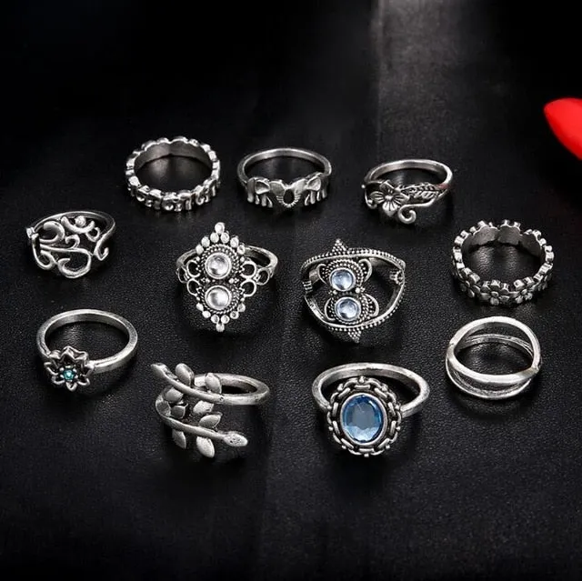 11 Styles Boho Midi Finger Set
