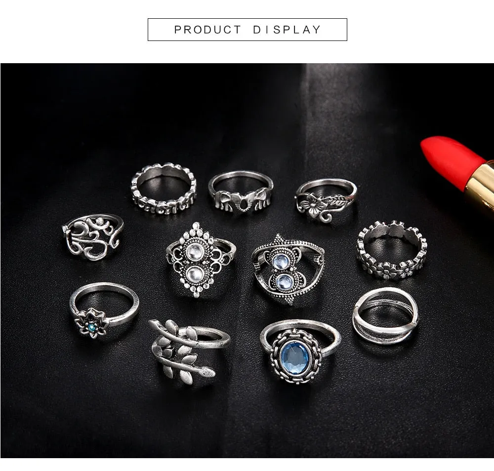 11 Styles Boho Midi Finger Set
