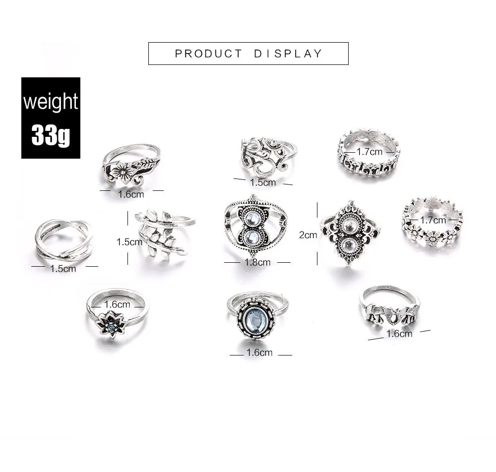 11 Styles Boho Midi Finger Set