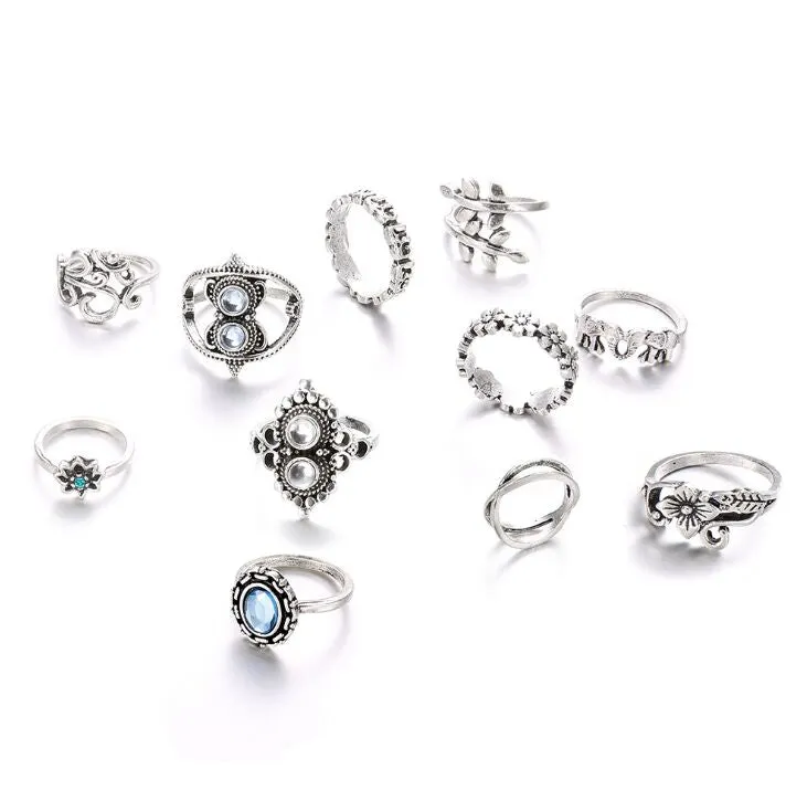 11 Styles Boho Midi Finger Set