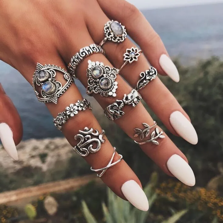 11 Styles Boho Midi Finger Set