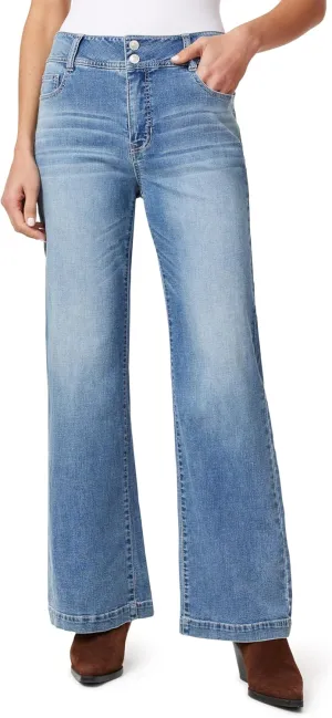 Angels Forever Young Women's Everbreeze Curvy High-Rise Relaxed Flare Jeans