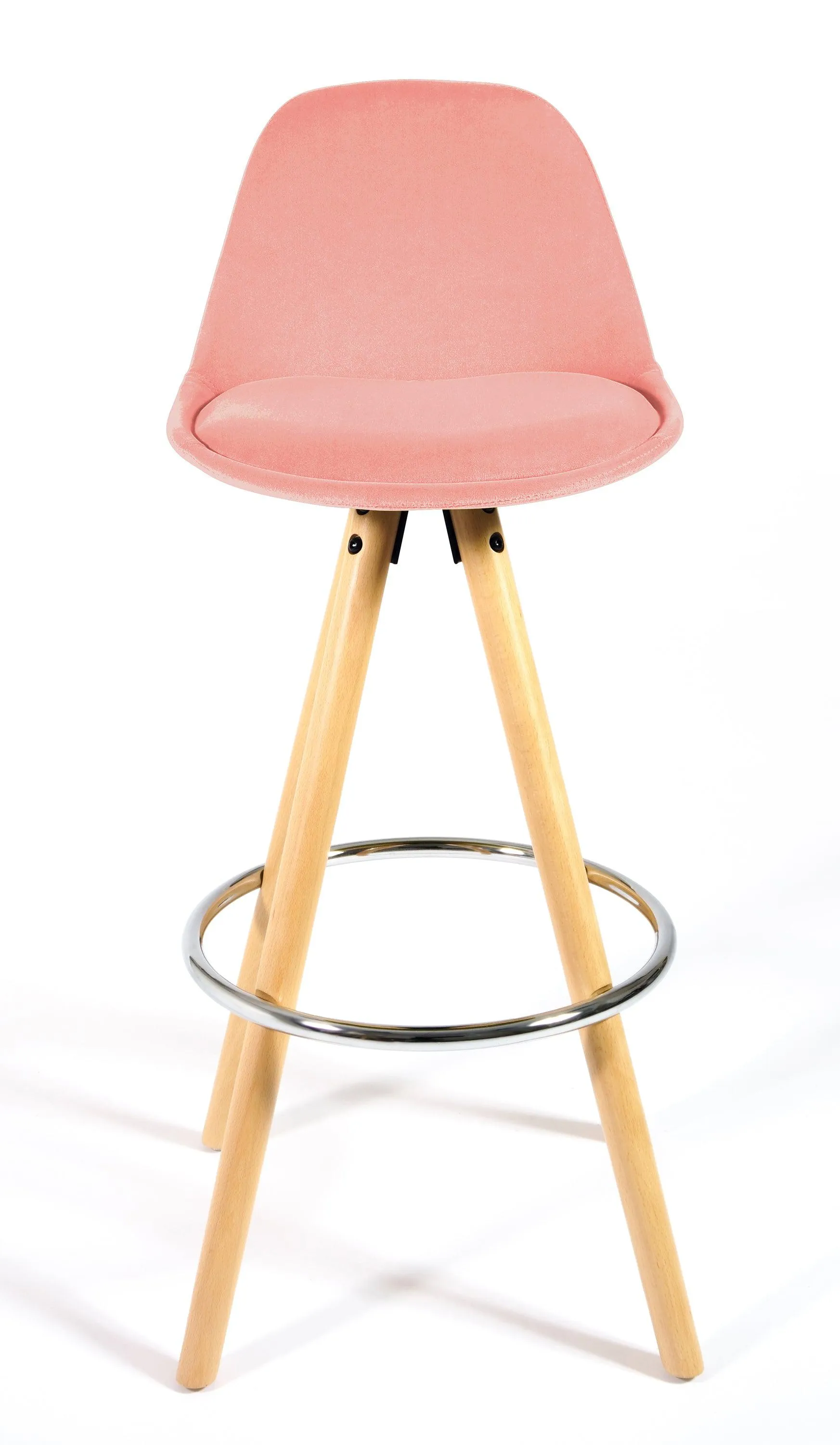 Barcelona Bar Stools Matte Velvet - Rose Pink