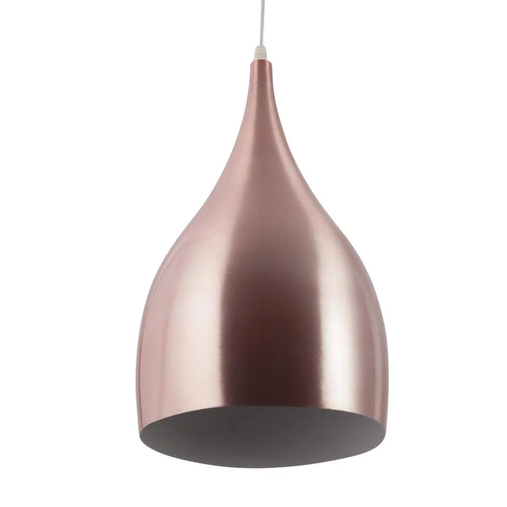 Copper Metal Hanging Light M-42-HL-Cop-Wh-Small
