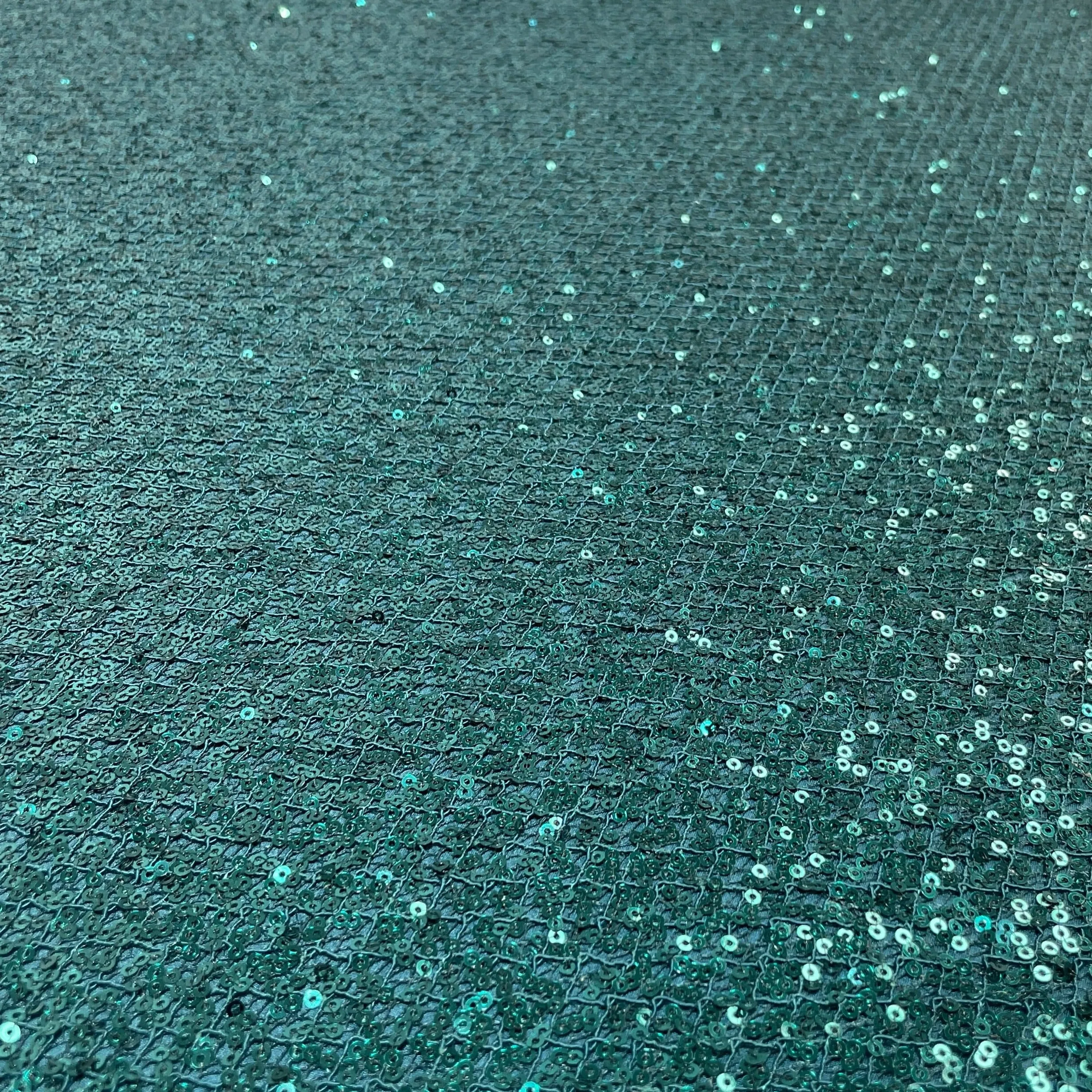 Exclusive Green Heavy Sequins Embroidery Power Net Fabric