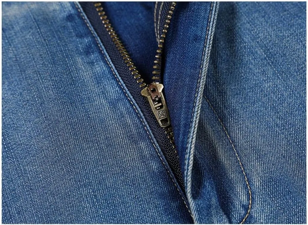 Men's Jeans Business Classic Straight Denim Trousers Stretch Comfortable Loose Jean Pants