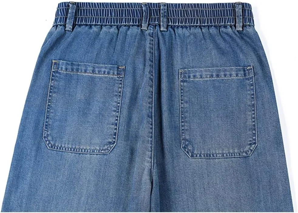 Men's Jeans Business Classic Straight Denim Trousers Stretch Comfortable Loose Jean Pants