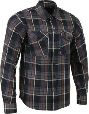 Milwaukee Leather Mens Casual Cotton Flannel Plaid Long Sleeve Button Down Cotton Shirts