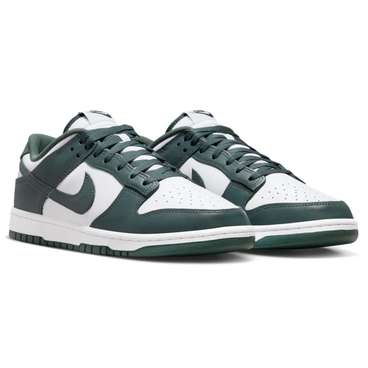 Nike Men's Dunk Low White/White/Vintage Green