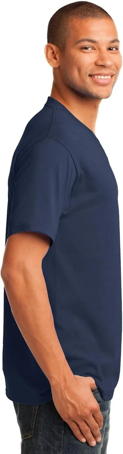 Port & Company Men's 54 oz 100% Cotton V Neck T Shirt