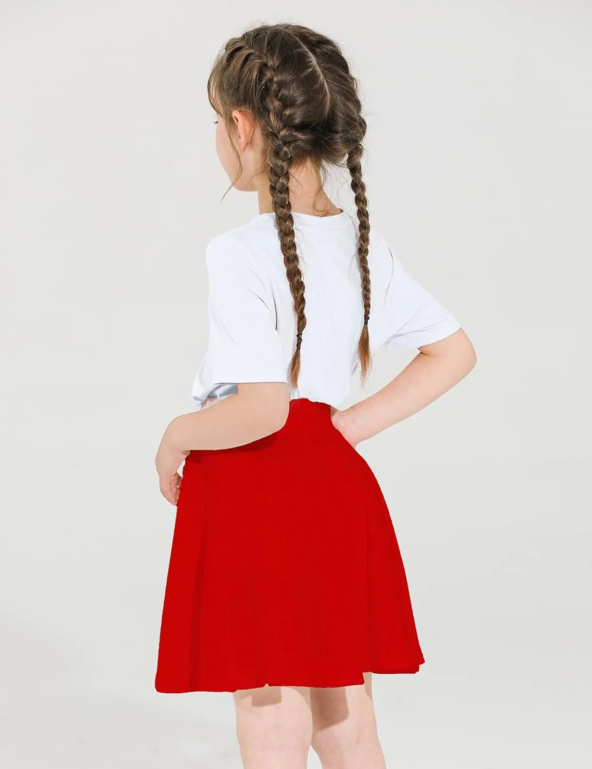 Skirt for Girls,Uniform Pleated Skater Skirts Kids Casual Mini Flare Plain