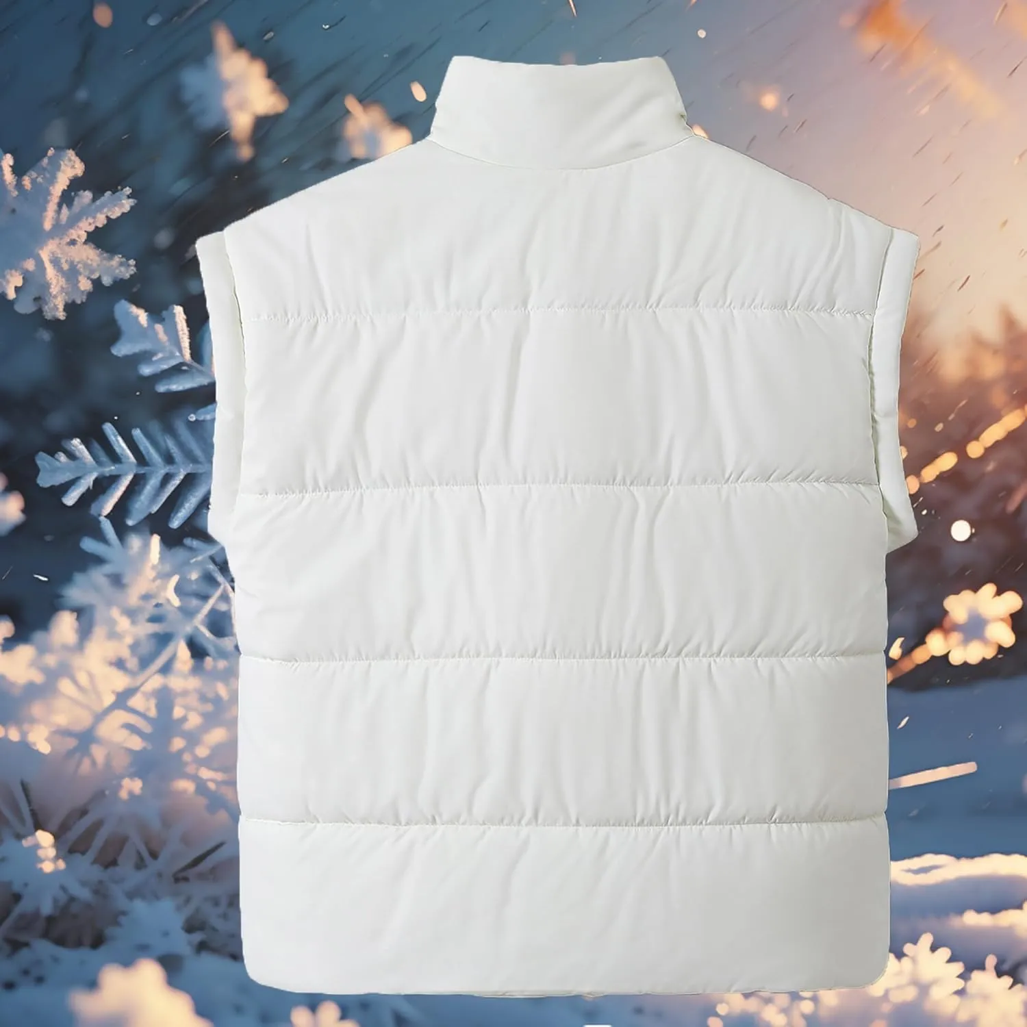 Women's Outerwear Vests Various Print Quilted Warm Cotton Loose Sleeveless Jacket